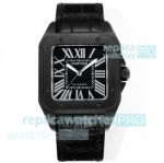 Swiss Clone Cartier Santos 100th Anniversary Limited Edition Black 2824 Watch 
